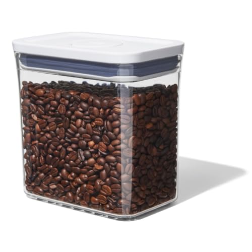 OXO Good Grips POP Container – Airtight 1.7 Qt for Coffee and More Food Storage, Rectangle, Clear - color: White, size: 1.7 Qt - Rectangle
