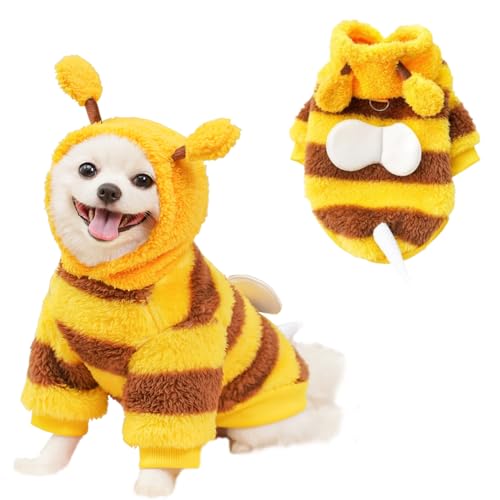 ANIAC Pet Hoodie Cat Rabbit Outfit with Bunny Ears Cute Sweatshirt Spring and Autumn Puppy Knitted Sweater Kitty Soft Knitwear (Yellow, X-Large) - color: Yellow, size: X-Large