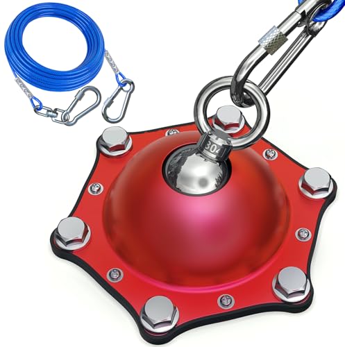 Catapamey Dog Tie Out Cable and Stake for Yard,(up to 200lbs) 360°Swivel Dog Run Anchors- No Tangle,with 30FT Heavy Duty Tie Out Cable for Dogs,Runner for Yard,Ideal for Outdoor Camping - size: Dog Stake Red/30ft Cable/200lbs