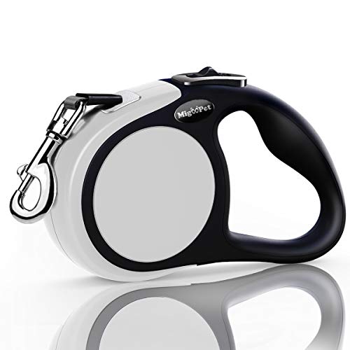 Heavy Duty Retractable Dog Leash-16ft Strong & Durable Walking Leash for S to L Dogs up to 45/115 lbs, Upgraded Lock System, Non Slip Grip, Tangle Free (Grey, Small/Medium) - color: GREY, size: Small/Medium