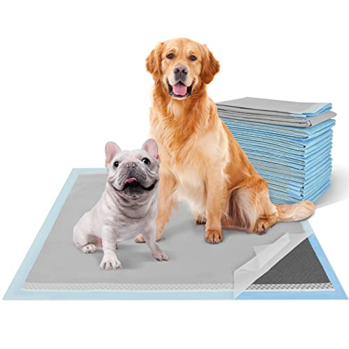 DEEP DEAR Charcoal Puppy Pads 28"x34" (30-Count), Activated Carbon Dog Pads Extra Large, Leak-Proof Pee Pads for Dogs, Super Absorbent Pet Training Pads for Puppies, Piddle Pads for Doggies, Cats - size: Charcoal: 28"x34" - 30 Count