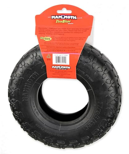 Mammoth TireBiterII – Natural Rubber Dog Toys for Extreme Chewers – Dog Toys for Extra Long Interactive Play – Aggressive Chewer Toys for Medium - Large Dogs - Large 6” - size: Large 6", style: Tire