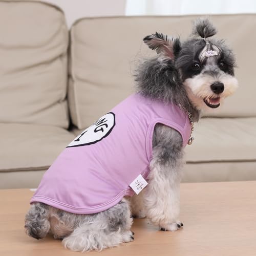 CuteBone Dog Shirts 2-Pack Soft Pet Clothes Breathable Summer Vest for Small Puppy and Stretchy Cat Apparel - color: Girl thing 1 thing 2, size: Medium