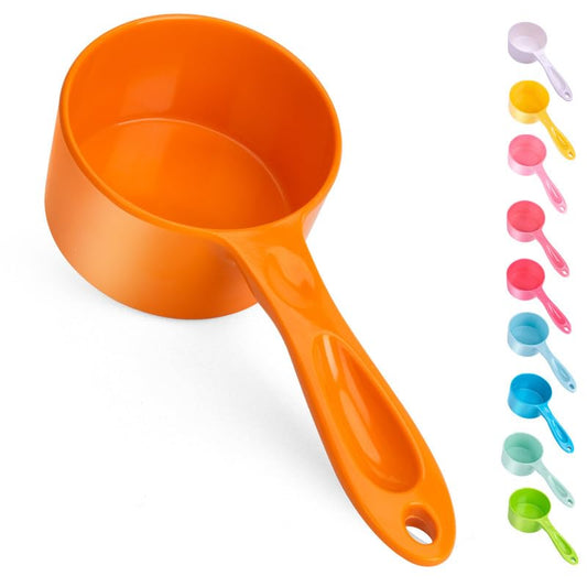 SUPERDESIGN 1 Cup Dog Food Scoop for Container Melamine Measuring Scoop for Dogs Cats Birds and Rabbits Pet Food Feeding Scoop Dishwasher Safe - Orange - color: Orange - 1 Cup