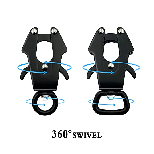 2 Pcs Frog Clip Dog Leash Clasp 360 Degree Swivel Clip Heavy Duty Quick Release and Locking Dog Leash Buckle for Linking Pet Collar (Small) - size: Small