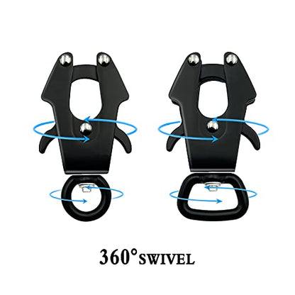 2 Pcs Frog Clip Dog Leash Clasp 360 Degree Swivel Clip Heavy Duty Quick Release and Locking Dog Leash Buckle for Linking Pet Collar (Small) - size: Small