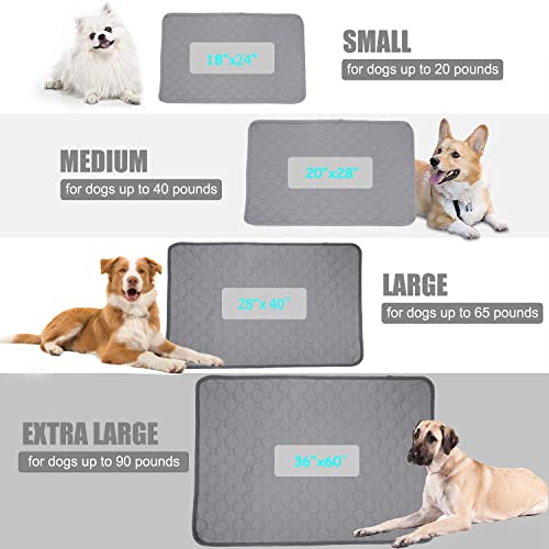 Washable Reusable Dog Pee Pads 28”x 40”,Waterproof Non-Slip Potty Training Pads for Dogs and Cats Puppy,Fast Drying Travel Pet Pee Pads，Leak-Proof Cat Potty Pads - size: 28” x 40”