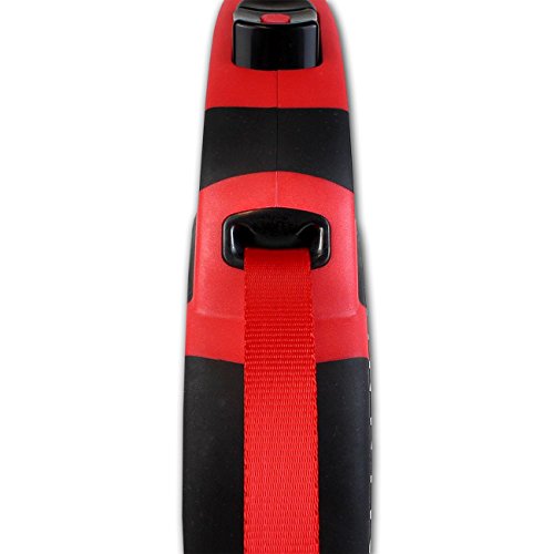 Alcott Kong Explore Retractable Dog Leash, Large, Red, 24' Long,KNG EXP LG RD - color: Red, size: Large 24'