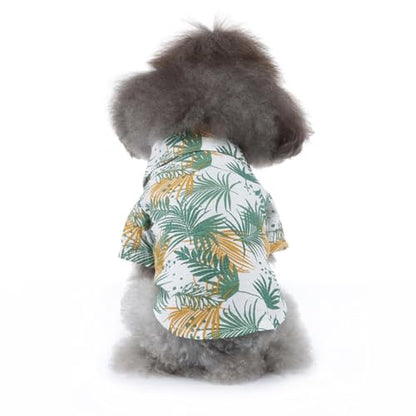 Tangpan Daisy Tropical Print Pet Dog Shirt Puppy Summer Hawaiian Beach Polo Shirts Clothes (Z White,XS) - color: Z White, size: X-Small