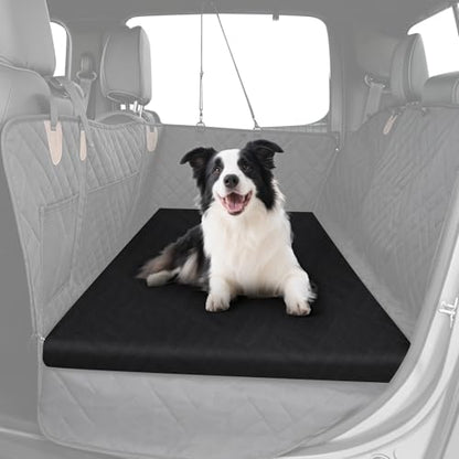 Dog Bed Mat, 52x24x2 Inch Waterproof Dog Car Bed, Travel Pet Mat for Sedan Mid-Size SUV Truck, Orthopedic Foam Dog Sleeping Pad, Non Slip Washable Dog Crate Pad for Trunk Indoor Outdoor