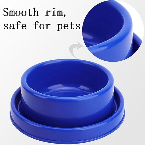 Ants Away Dog Bowl Cat Puppy Food Bowls Round No Spill Eating Feeder for Small Animals Blue M - color: Blue, size: Medium