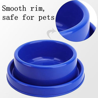 Ants Away Dog Bowl Cat Puppy Food Bowls Round No Spill Eating Feeder for Small Animals Blue S - color: Blue, size: Small