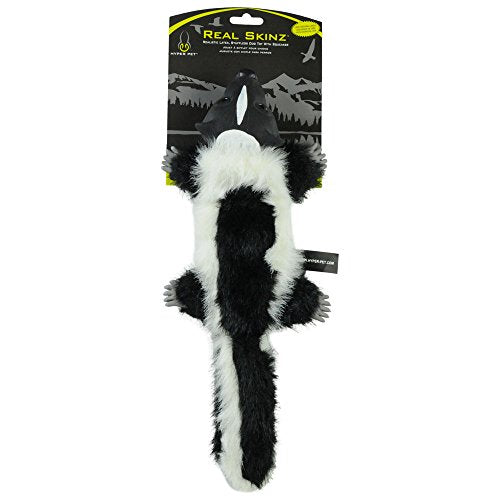 Hyper Pet 48847 Real Skinz Dog Toy, Skunk,Black/White - size: Medium, style: Skunk