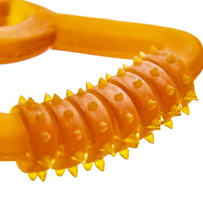 Fuzzy Puppy Dog Toys for Aggressive Chewers: All-Natural Rubber, Durable Dog Chew Toy, Tug of War Dog Toy, Great Teething Toys for Puppies | Double TUG (FP-Toy20) - style: Double Tug