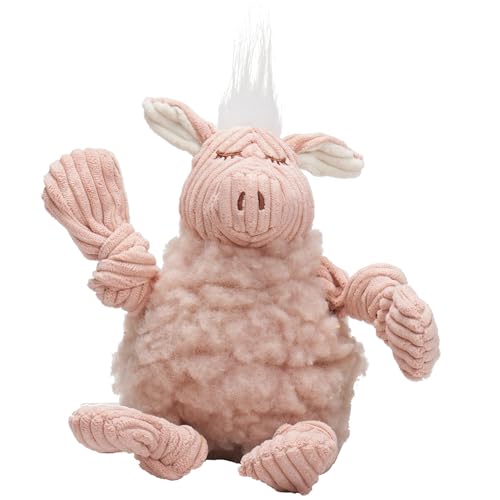 HuggleHounds Knottie Plush Dog Toy - Dog Stuffed Animal Toy, Squeaky Puppy Toys, for Small, Medium & Large Dogs, Durable Plush to Keep Them Busy - Penelope Pig, Small - size: Small, style: Penelope Pig