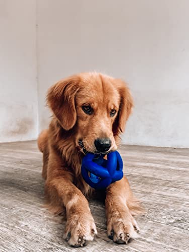 SuperChewer Tough Dog Cage Ball Toy | Lifetime Replacement | Strong Natural Rubber | Great Dog Fetch Toy | Chew Toys for Dogs | Ultra Durable Chew Toys fsor Aggressive Chewers | For Large Breeds - size: Large - 4 Inch / 8.5 oz
