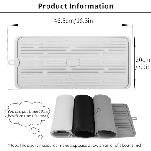 Ptlom Pet Placemat for Dog and Cat, Anti-Slip Waterproof Dogs Feeding Mat Prevent Food and Water Overflow, Bowl Mats Suitable for Medium and Small Pets, Light Gray, Silicone - color: Light Grey