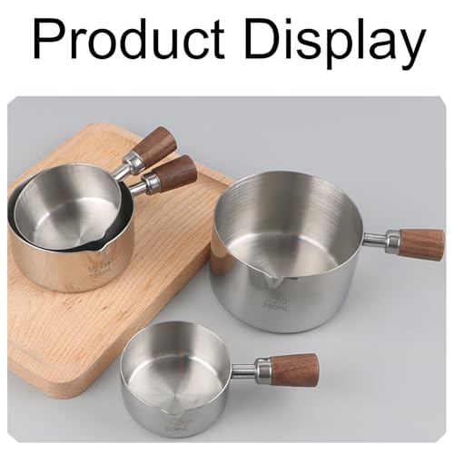 1 Cup Stainless Steel Dog Cat Food Measuring Scoop for Dry and Wet Food, Accurate Measurement for Rice, Flour, Grain (Silver) - color: Silver