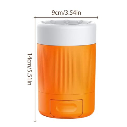 Dog Paw Cleaner Cup – 9cm ABS PBT, Washer Station, Foot | Perfectly Great for Grooming Routine, Puppy Training Cleanup, Quick Rinse Use - color: Orange
