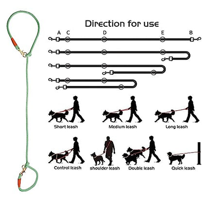 7FT Hands Free Dog Leash, Waist Dog Leash for Walking Running - color: Black