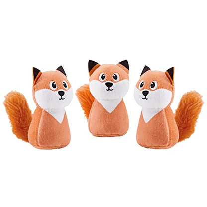 Outward Hound Squeakin' Fox Hide A Puzzle Plush Replacement Dog Toys - 3 Pack - color: Foxs (3-pack)