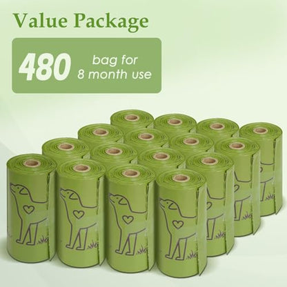 480 Count Lavender Scented 13” x 9” Dog Poop Bags Rolls, Leakproof Strong & Sturdy Waste Bags for Doggie Cat Pet - style: 480 Lavender