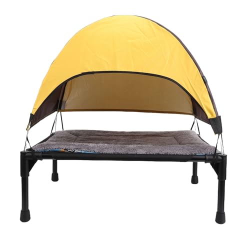 Estink Elevated Dog Camping Tent with Canopy Portable Raised Dog Cot Breathable Mesh Fabric Quick Fold Outdoor Pet Bed for Camping Beach Lawn Medium to Large Dogs