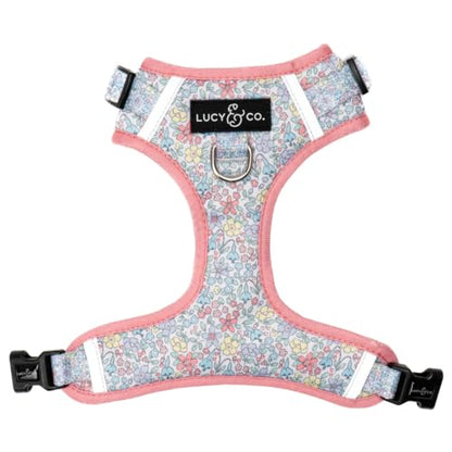 Lucy & Co. Ditsy Daydream No-Pull Dog Harness, Adjustable Front Clip Harness with Comfort Padding, X-Large - color: Ditsy Daydream, size: X-Large