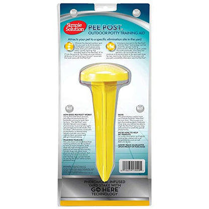 Simple Solution Pee Post Outdoor Dog Training Aid, 13-Inch Pheromone-Infused Stake for Puppy Potty Training, Yard Marking, and Housebreaking, Dog Pee Attractant for Lawn & Garden (Pack of 6) - size: 13 INCH (Pack of 6)