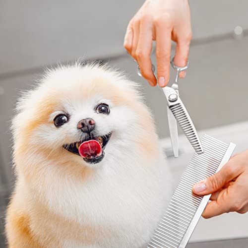 High-end Professional Dog Grooming Thinning Scissors Teeth Blending Shears Pet Texturizing Thinner Blender Shears 7 Inch Extremely Sharp Stainless Steel Alloy For Cat Horse And Other Animals - style: 7inch Thinning