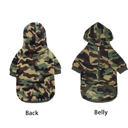 Camo French Bulldog Clothes Dog Hoodie Sweatshirts with Pockets for Small Dogs Puppy Chihuahua Coat Clothing Pet Cat Hoodie Fleece Dog Sweaters Costume - color: Camo, size: XL