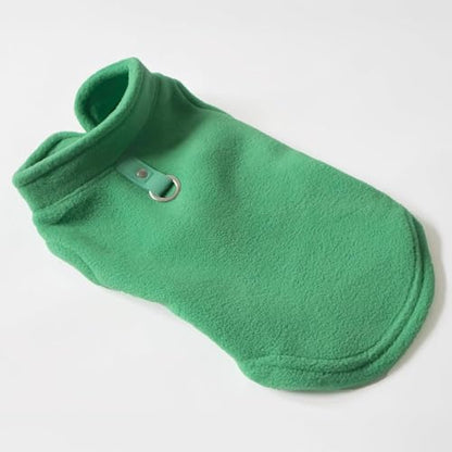 JACKO & CO - Fleece Vest Dog Sweater with Leash Ring - Soft, Warm & Lightweight Pullover Coat for Small & Medium Dogs, Puppies & Cats - Cozy Fall/Winter/Spring Pet Jacket (Green, Small 4-6lbs) - color: Green, size: S (4-6lbs)