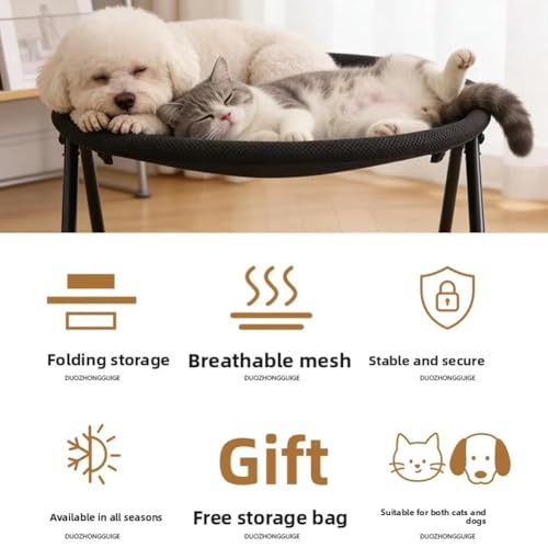 Elevated Outdoor Dog Bed,Foldable ElevatedDog Bed with Sturdy Wire Frame,Portable Folding Washable Non Slip Cot,Cooling Elevated Pet Cot,for Pets Cats Puppy Sleep Rest Outside Camping Travel