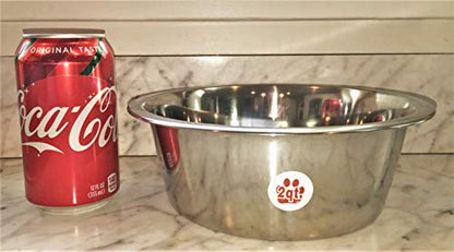 Chic, Floating, Wood, Height-Flexible Wall Mount Dog/Cat/Pet Food & Water Bowl Holder/Feeder with 3 S.S. Dishwasher-Safe Bowls (~ 2 Quart / 64 oz / 1890 ml) for Large Pets. 3-Screw Installation.