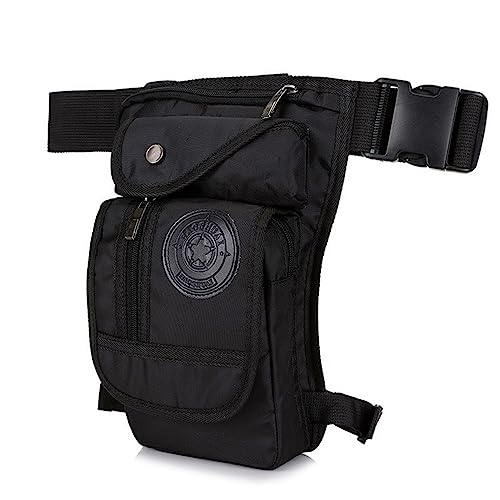 Drop Leg Bag Outdoor Waist Pack for Men Women Tactical Military Motorcycle Bike Cycling Multi-Pocket Waist Fanny Pouch Travel Hiking Climbing Thigh Bag Pocket - color: Black
