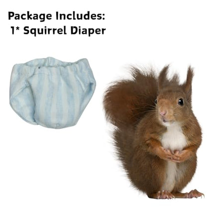 Washable Squirrel Diapers - Extra Small Reusable Pet Cloth Diapers Highly Absorbent Leak-Proof Urine Wet Pants with Adjustable Waistline for Indoor Squirrel (Blue, M (3.9" - 6.3"), Count, 1) - color: Blue