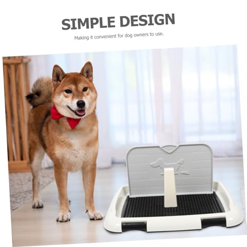 Plastic Puppy Toilet Tray with Splashproof Design for Indoor Dog Potty Training Wear Resistant Pet Potty Holder for Small and Medium Dogs at Home Office Bathroom