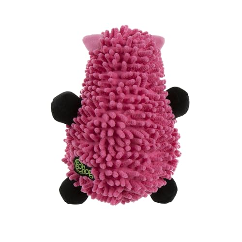 goDog Mopz Pig Squeaky Plush Dog Toy, Chew Guard Technology - Pink, Large - color: Pig Pink, size: Large
