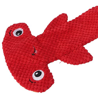 Dog Squeaky Toy, Stuffing Free Teeth Training Interactive Cute Plush Dog Chewing Toy, Squeaky Toys for Teeth Grinding Relieving Boredom Small Medium Large Dogs(Red) - color: Red