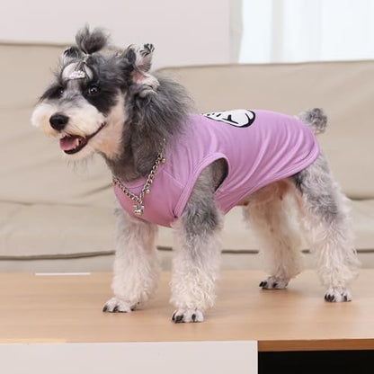 CuteBone Dog Shirts 2-Pack Soft Pet Clothes Breathable Summer Vest for Small Puppy and Stretchy Cat Apparel - color: Girl thing 1 thing 2, size: Small