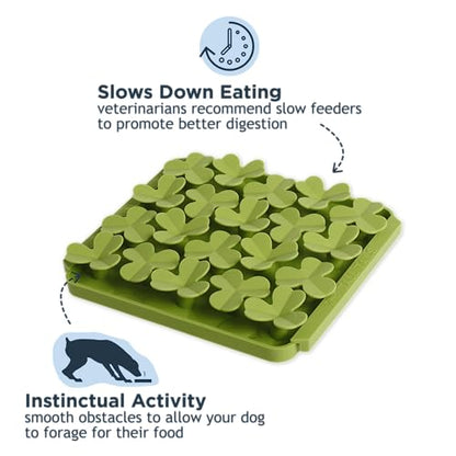Tall Tails Clover Foraging Mat for Dogs and Cats – Slow Pet Feeder Puzzle Mat for Easy & Engaging Feeding - color: Clover