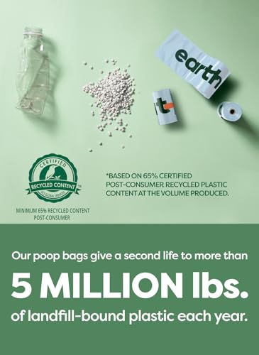 Earth Rated Poop Bags for Dogs, Guaranteed Leak Proof and Extra Thick Waste Bag Refill Rolls, Peach and Lotus, 280 Count - size: 280 Bags, style: Peach and Lotus
