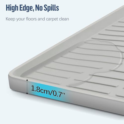 Pee Pad Holder for Dogs, 40" x 22" Extra Large Silicone Pee Tray Mat High Edge, Leak-Proof, No Spill Pet Pad Holder for Puppy, Cat, Rabbit, Training Pads for Floor Protection, No Pee Pads - size: 40"x22"