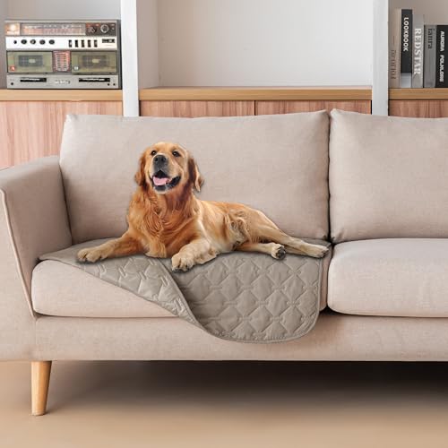 gogobunny 3X Stronger Waterproof Pet Blanket, Scratch Proof Furniture Protector for Dogs Cats, Reversible Cover 30x30 Inch, Dark Stone - color: Dark Stone, size: 30x30 Inch (Pack of 1)