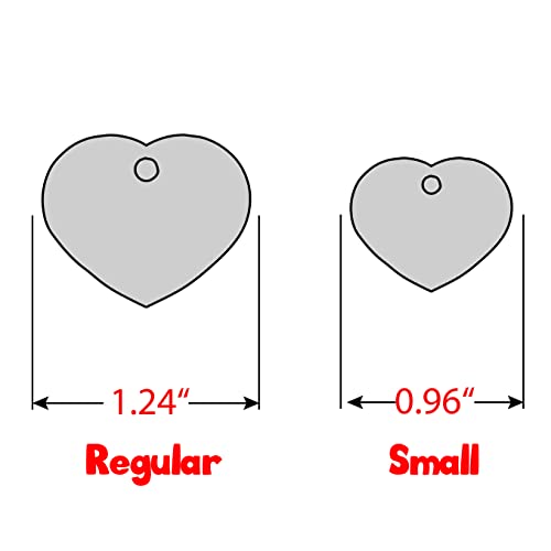 Personalized Dog Tag with 5 Lines of Custom Deep Engraved Durable Stainless Steel Pet ID Name Tag Designer Small Size Heart - size: Small, style: Heart
