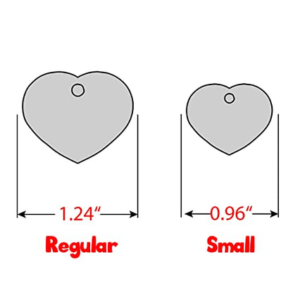 Personalized Dog Tag with 5 Lines of Custom Deep Engraved Durable Stainless Steel Pet ID Name Tag Designer Small Size Heart - size: Small, style: Heart
