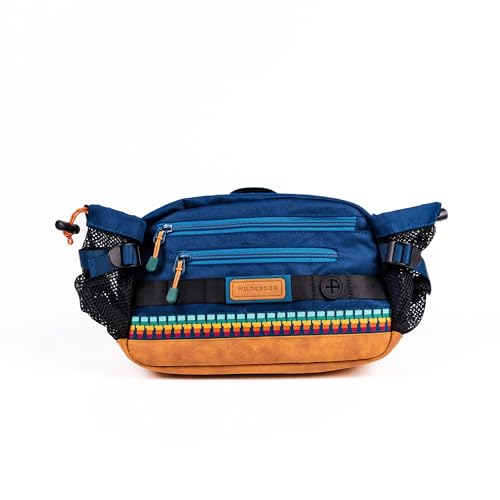 Wilderdog Mega Hip Pack with 3-Liter Capacity, Two Mesh Water Bottle Pockets, Interior Key Loops, Adjustable Straps, and Poop Bag Dispenser (Pacific Blue) - color: Pacific Blue