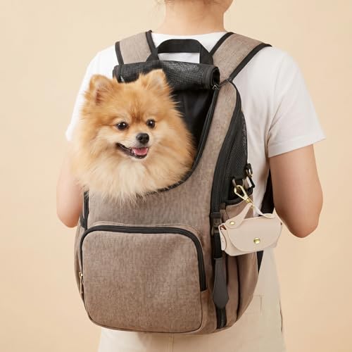 2PCS Leather Dog Poop Bag Dispenser Portable and Reusable Doggie Poop Bags Holder Waterproof Anti-Slip Clip Pet Waste Bag Holders for Walking Any Leash, Opening for Easy Dispensing