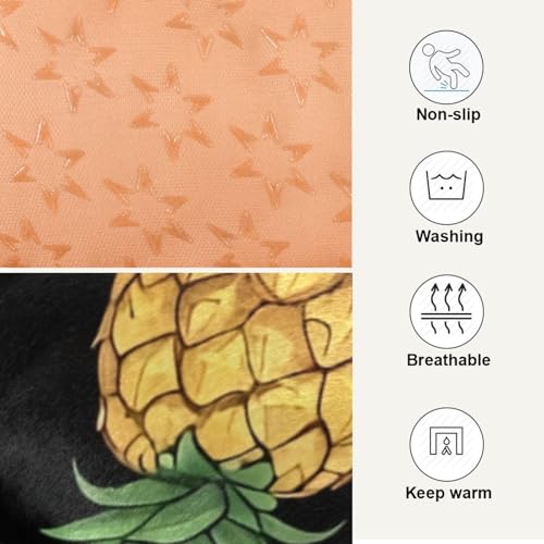 Pineapple Pattern Pet Bed Mat for Dogs and Cats, Soft Washable Crate Pad with Non-Slip Bottom, Cozy Bed Cushion for Small Medium Large Pets, 24x36 Inch - size: Medium