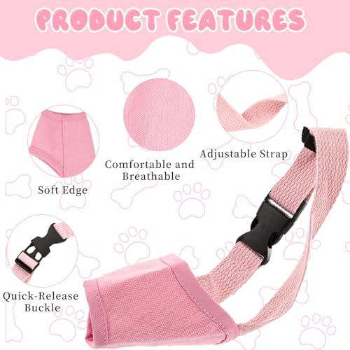 Dog Muzzle for Small Dogs, Breathable Adjustable Puppy Muzzles, Small Dog Muzzle for Grooming Barking Chewing Allows Panting Drinking
